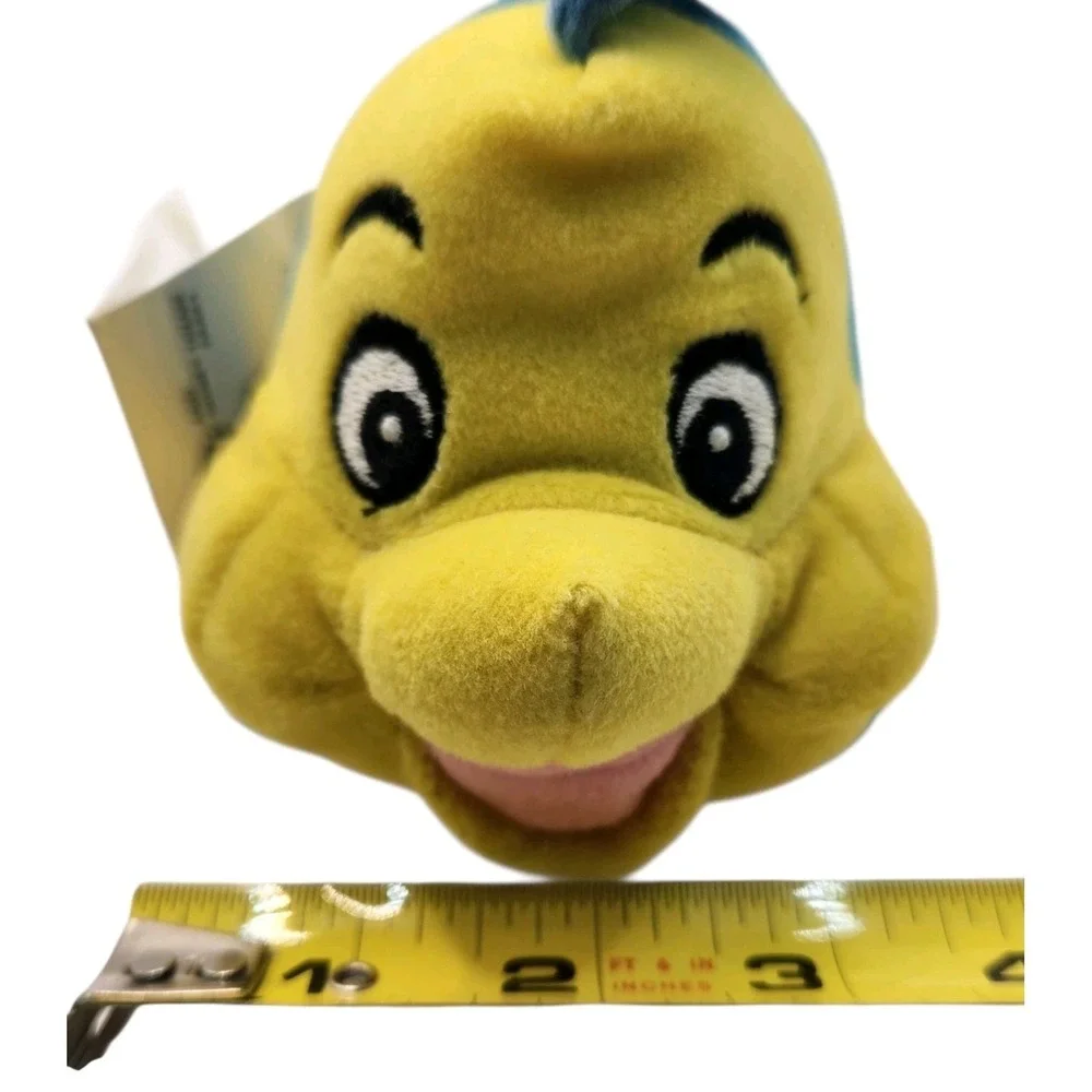 Disney Flounder Plush Mini Bean Bag 7 Inch Little Mermaid Toy NWT